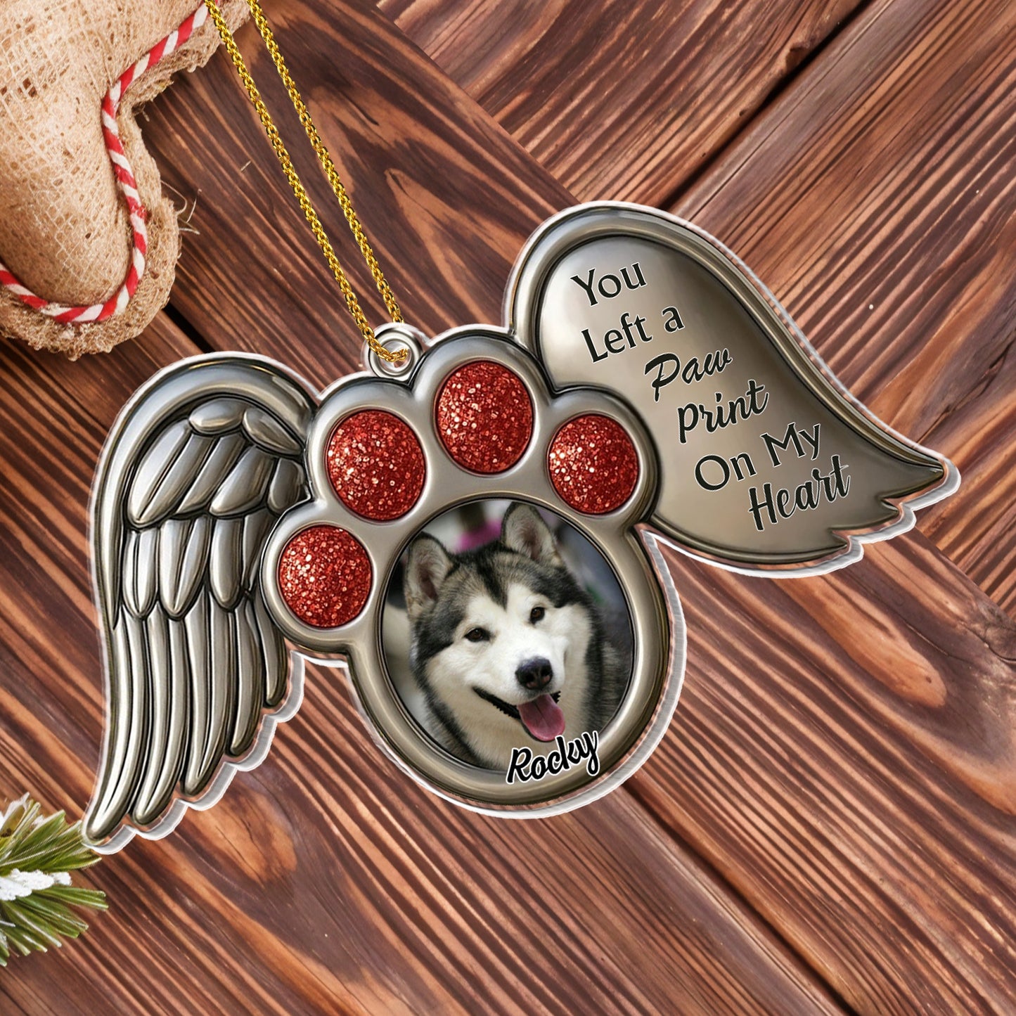 You Left A Paw Print On My Heart, Wings and Paw Print