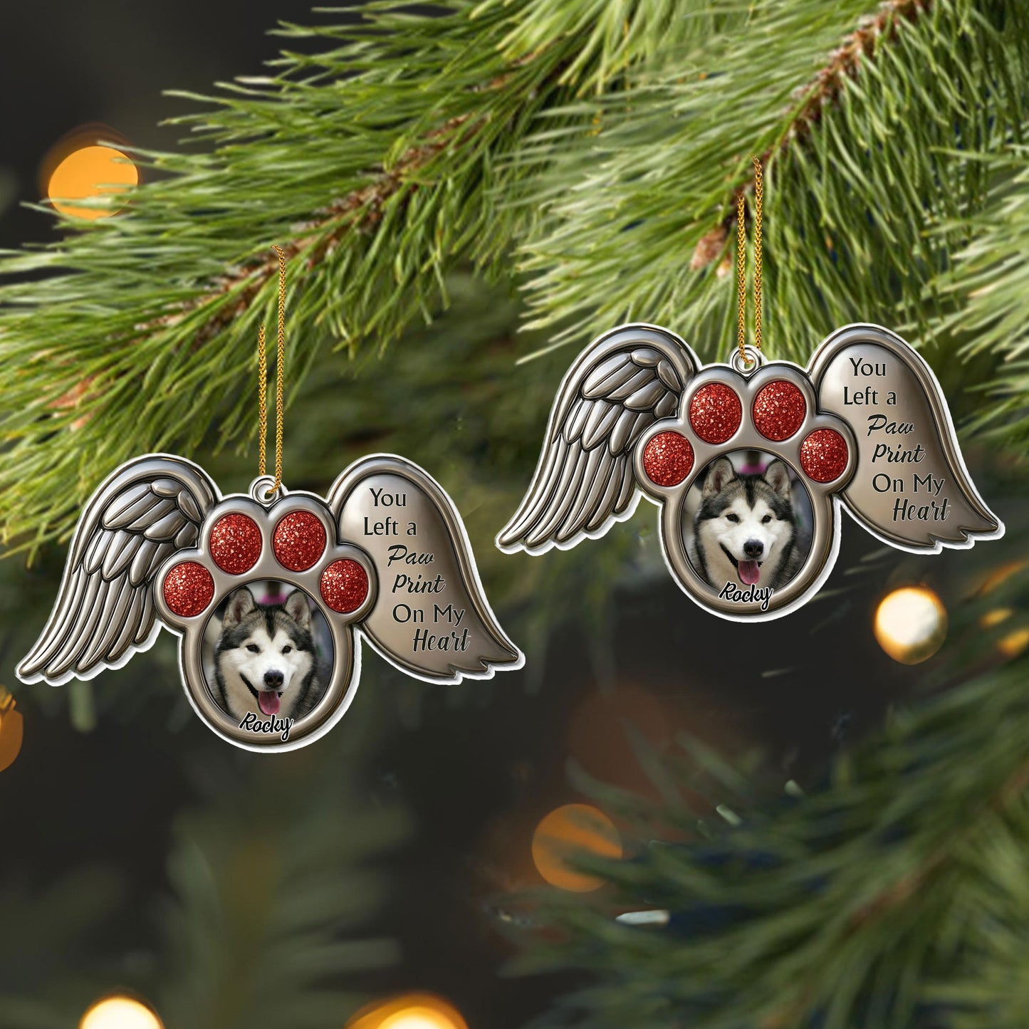 You Left A Paw Print On My Heart, Wings and Paw Print