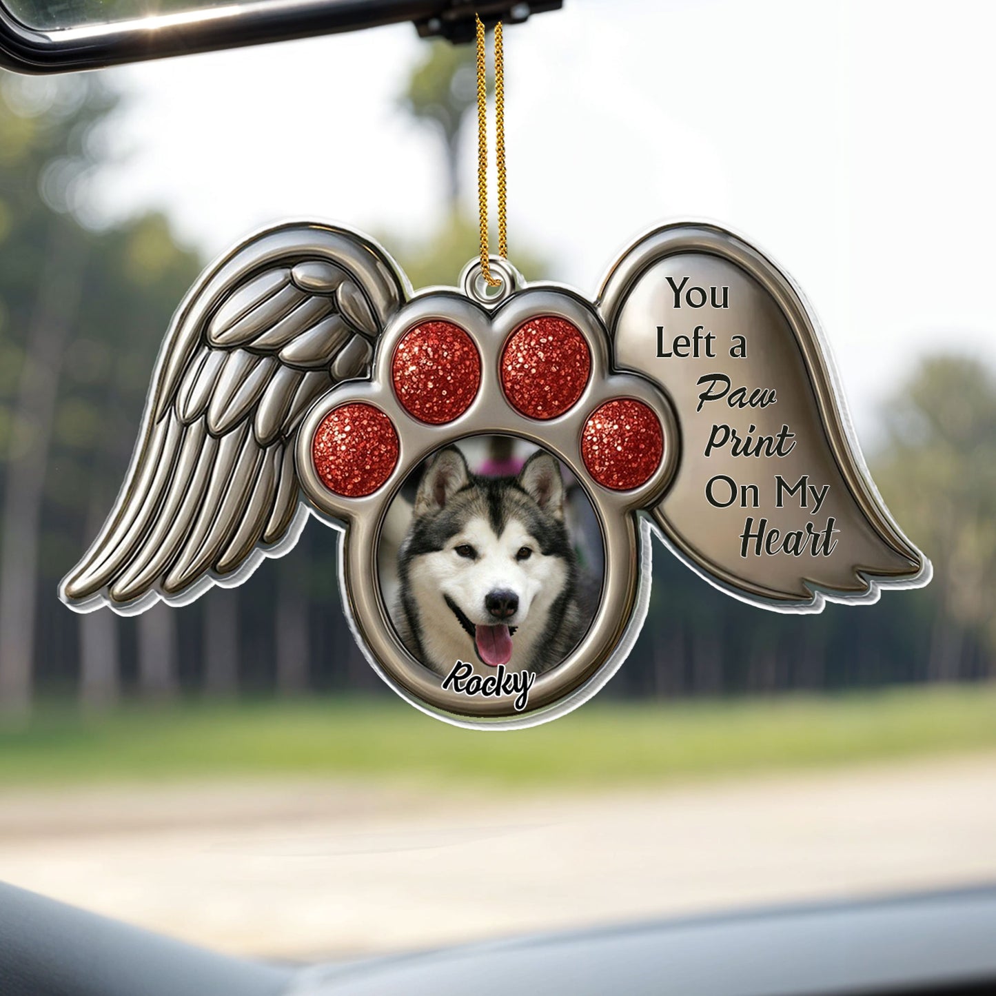 You Left A Paw Print On My Heart, Wings and Paw Print