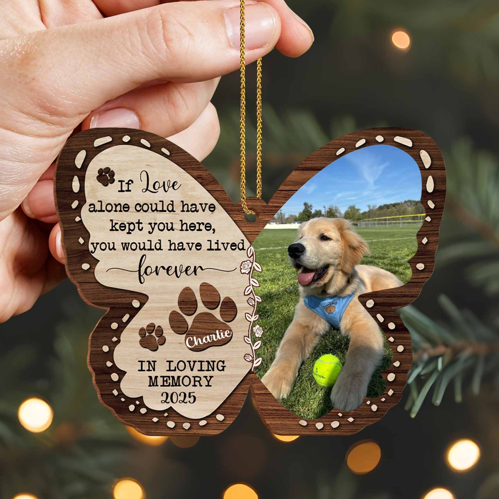 If Love Alone Could Have Kept You Here, Paw Prints And Heart Design