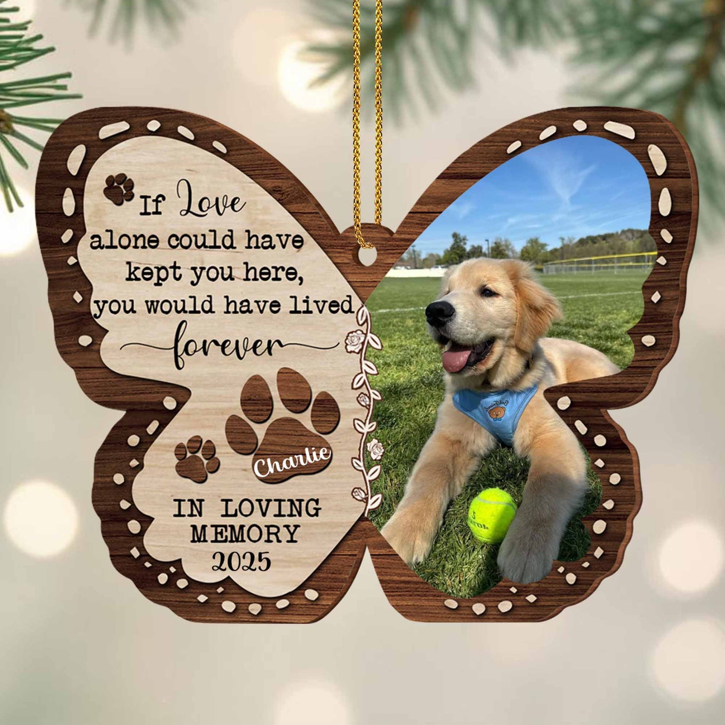 If Love Alone Could Have Kept You Here, Paw Prints And Heart Design