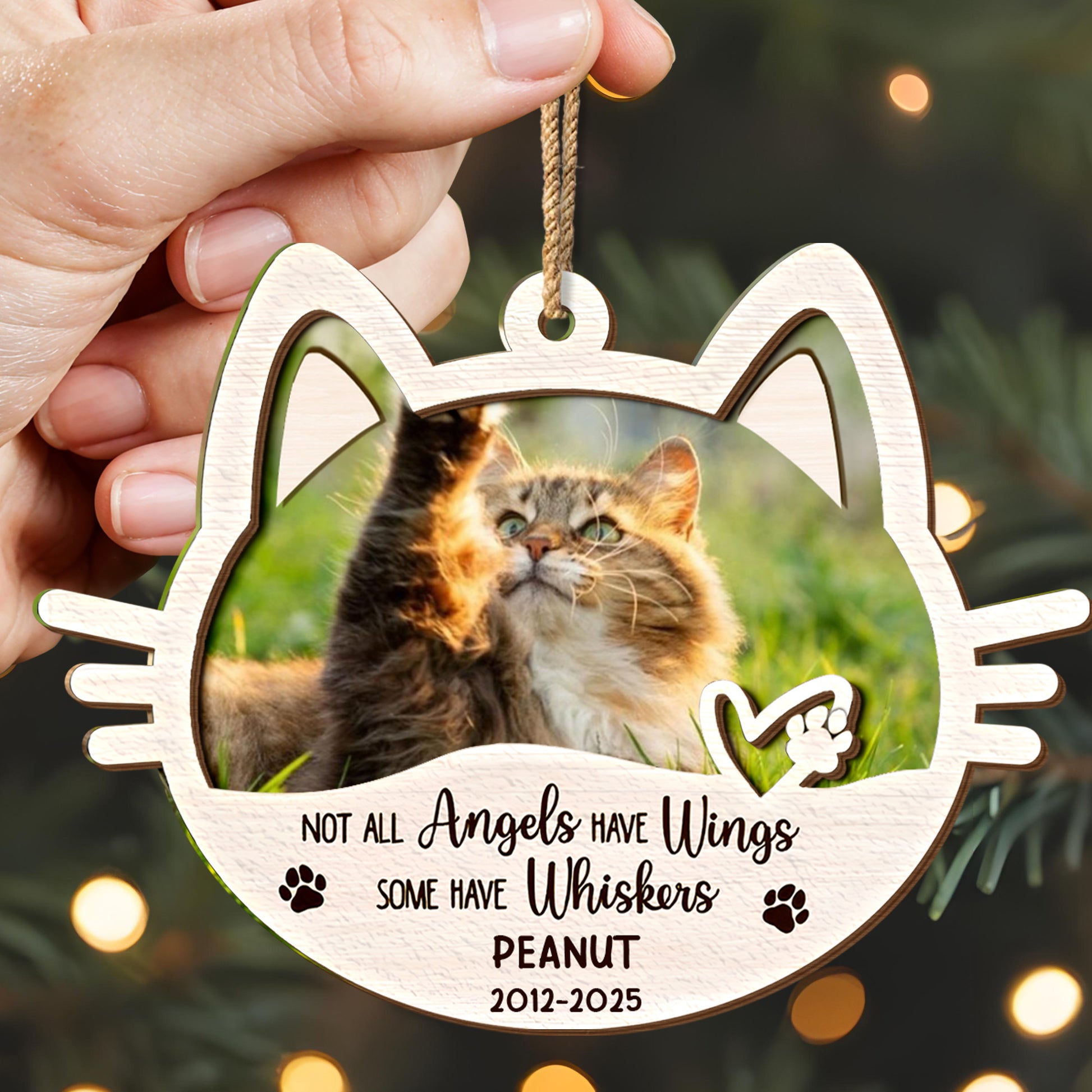 Not All Angels Have Wings, Some Have Whiskers Cat Ornament