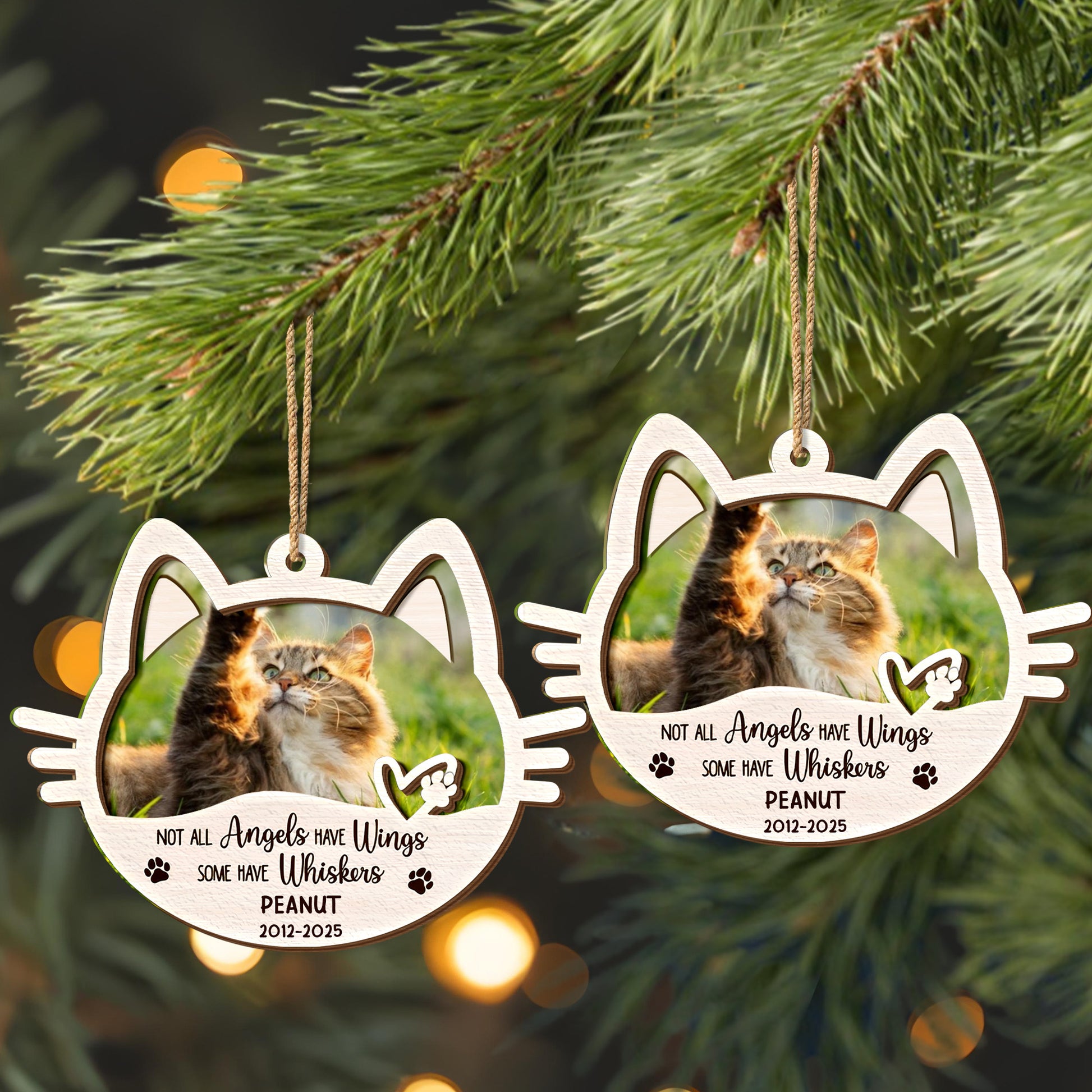 Not All Angels Have Wings, Some Have Whiskers Cat Ornament