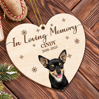 In Loving Memory Heart With Dog