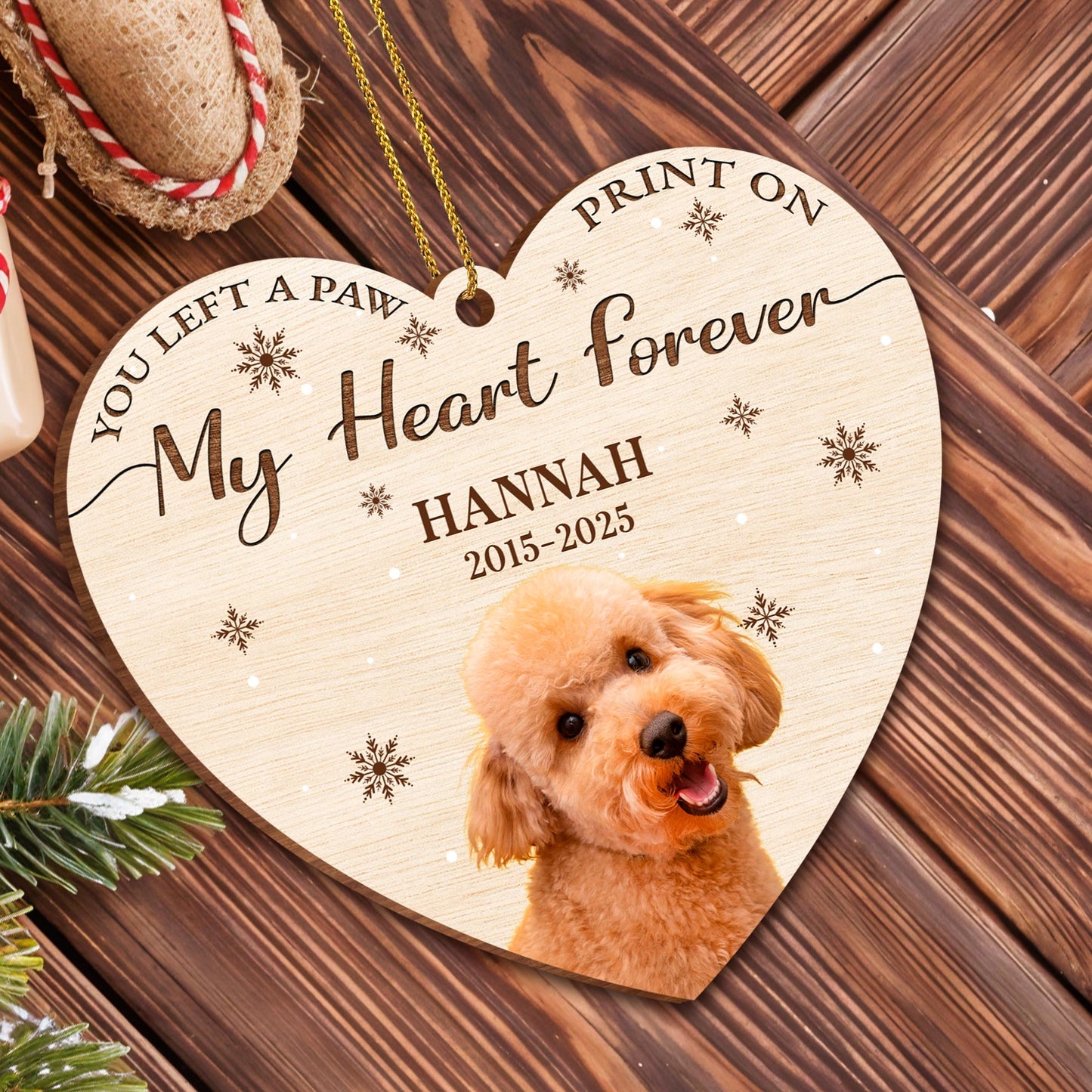 In Loving Memory Heart With Dog