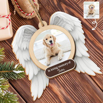 In Loving Memory Of, Angel Wings With Dog