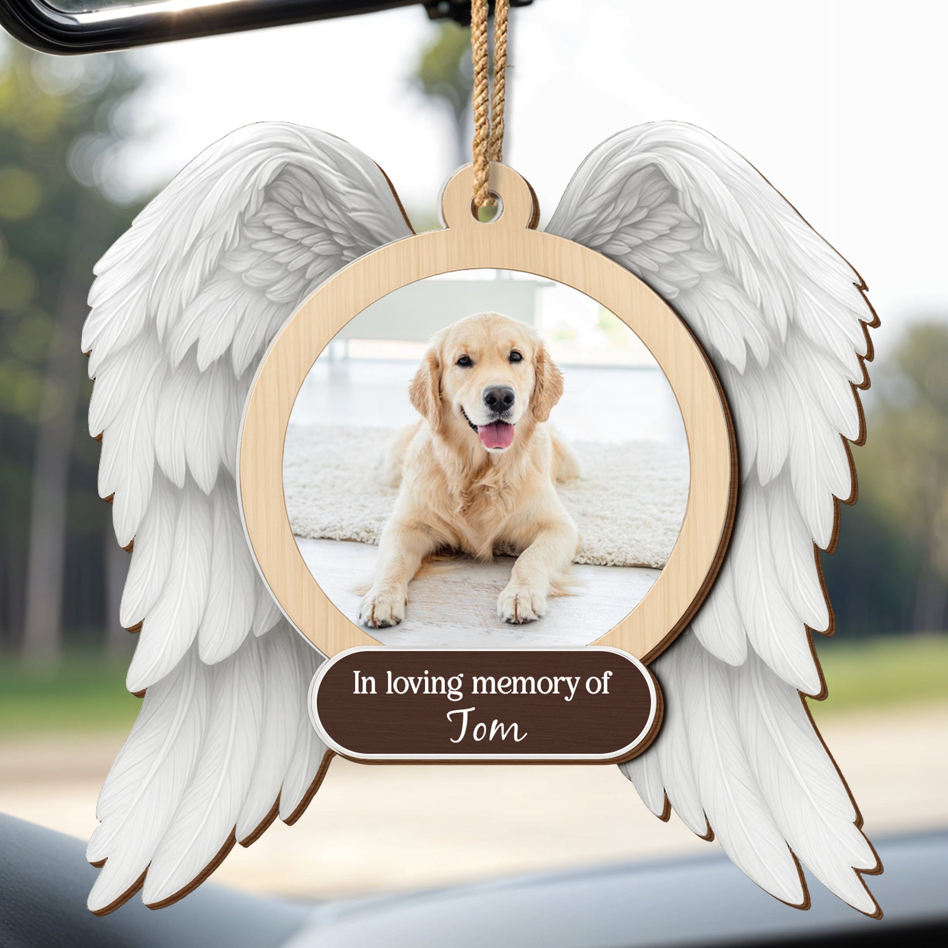 In Loving Memory Of, Angel Wings With Dog
