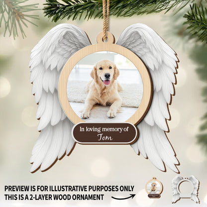 In Loving Memory Of, Angel Wings With Dog