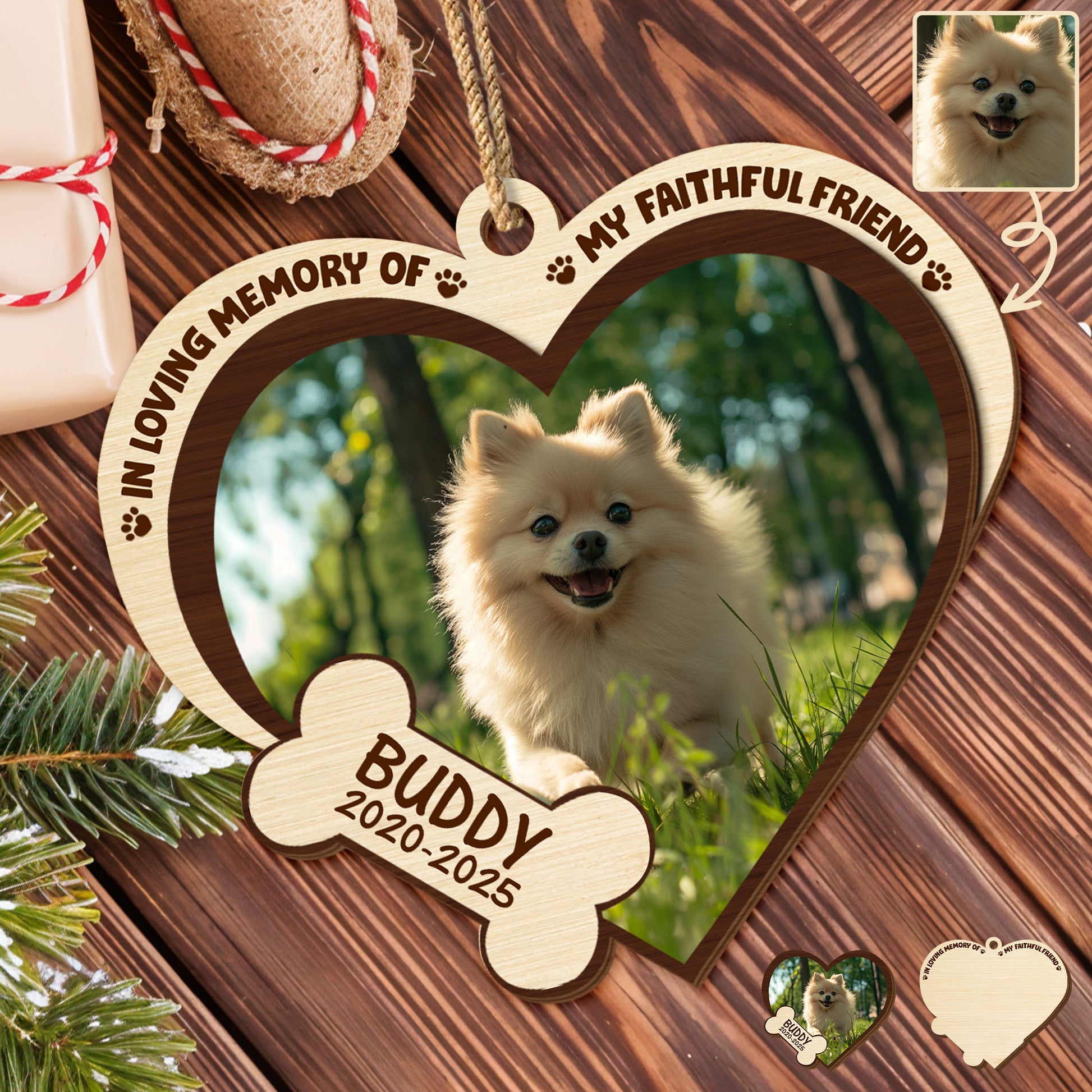 In Loving Memory Of My Faithful Friend, Paws And Heart Design