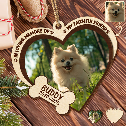 In Loving Memory Of My Faithful Friend, Paws And Heart Design