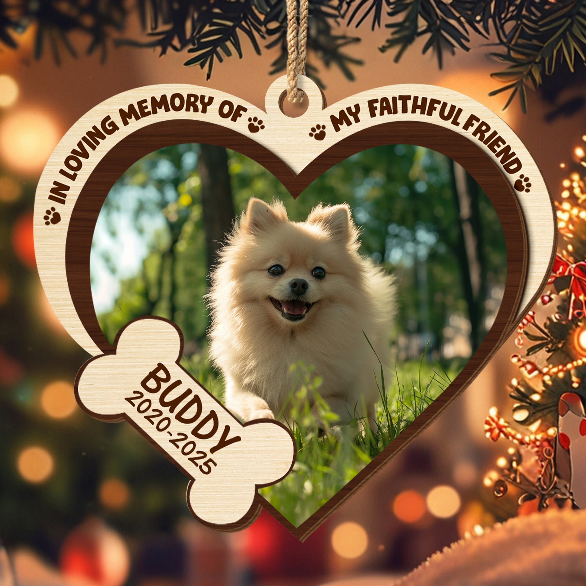 In Loving Memory Of My Faithful Friend, Paws And Heart Design