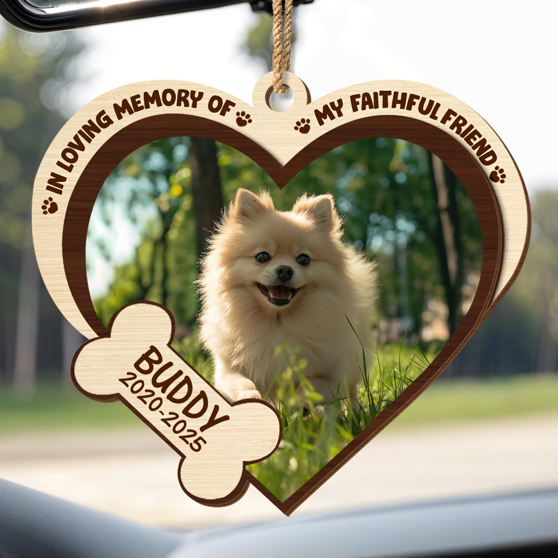 In Loving Memory Of My Faithful Friend, Paws And Heart Design