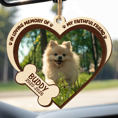 In Loving Memory Of My Faithful Friend, Paws And Heart Design