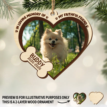 In Loving Memory Of My Faithful Friend, Paws And Heart Design