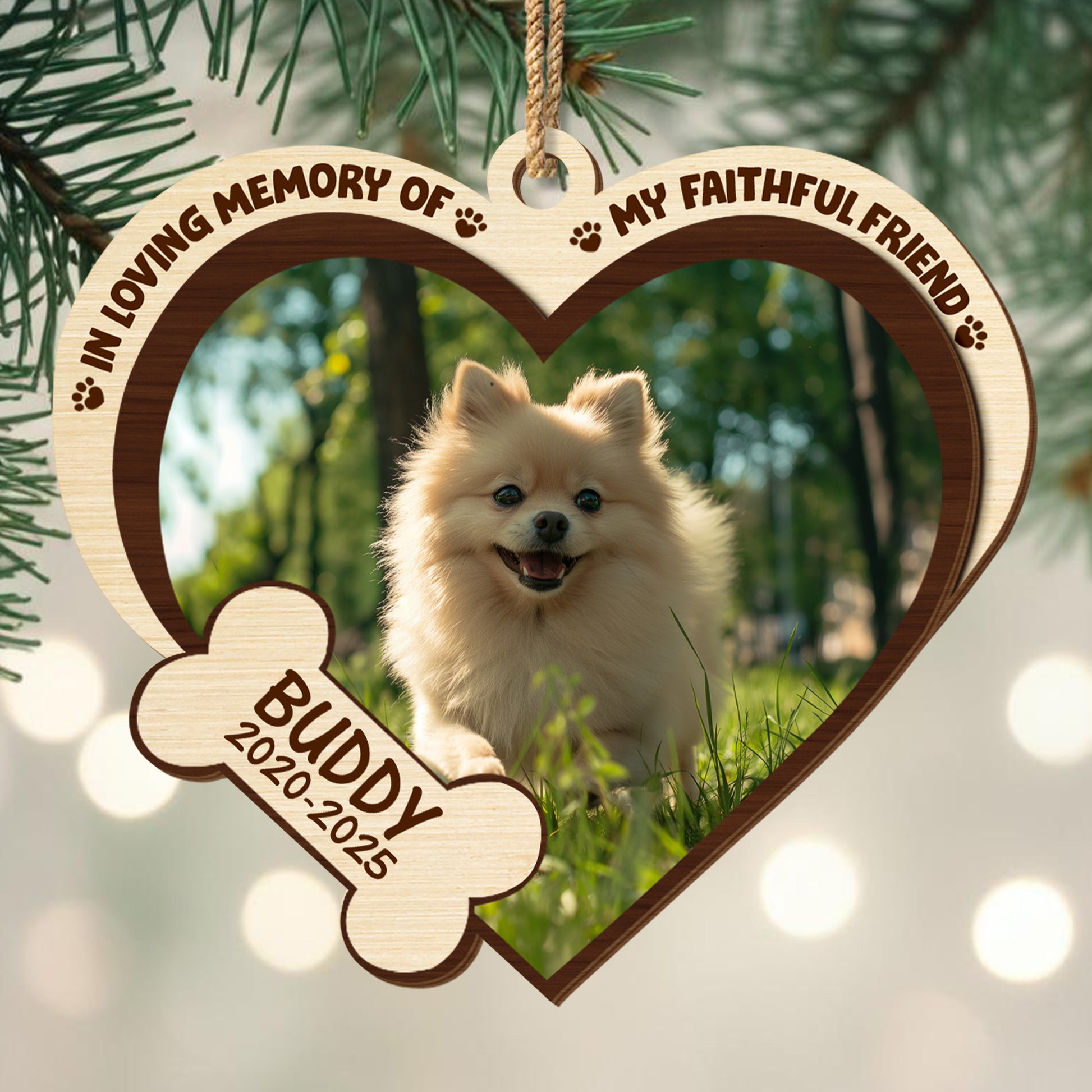 In Loving Memory Of My Faithful Friend, Paws And Heart Design