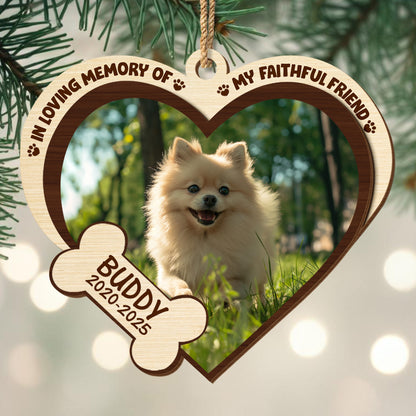 In Loving Memory Of My Faithful Friend, Paws And Heart Design