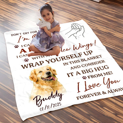 Don't Cry For Me Mom, I'm Okay, Dog And Wings Design