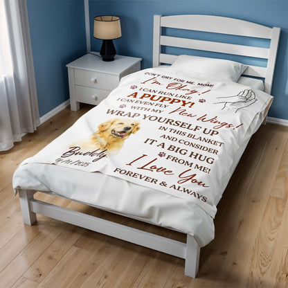 Don't Cry For Me Mom, I'm Okay, Dog And Wings Design