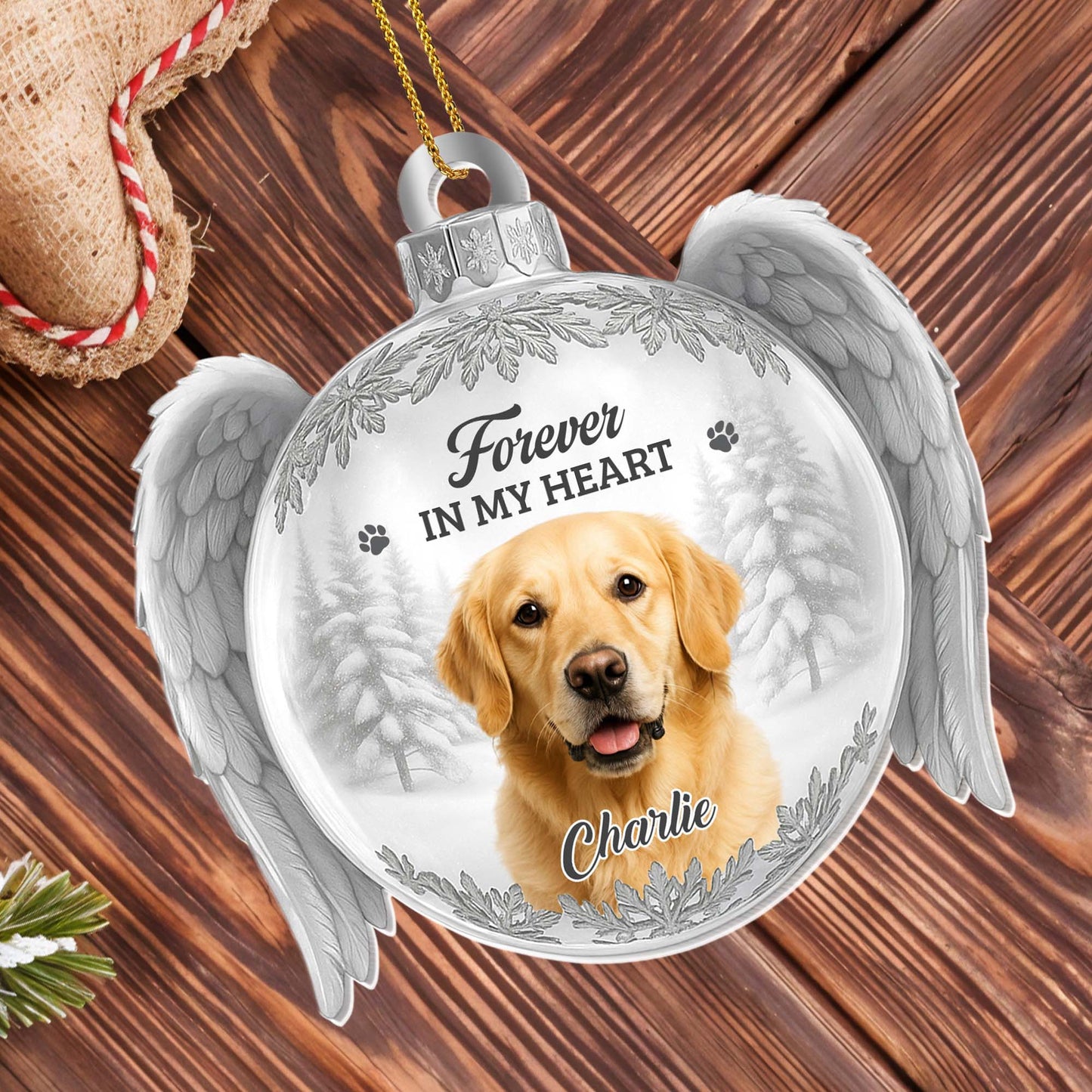 Forever In My Heart With Angel Wings And Dog