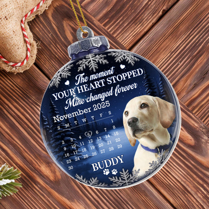 The Moment Your Heart Stopped, Heart and Winter Scene Ornament - Personalized Custom Acrylic Ornament, Christmas Gift - PME145_ACO