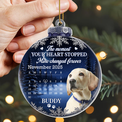 The Moment Your Heart Stopped, Heart and Winter Scene Ornament - Personalized Custom Acrylic Ornament, Christmas Gift - PME145_ACO