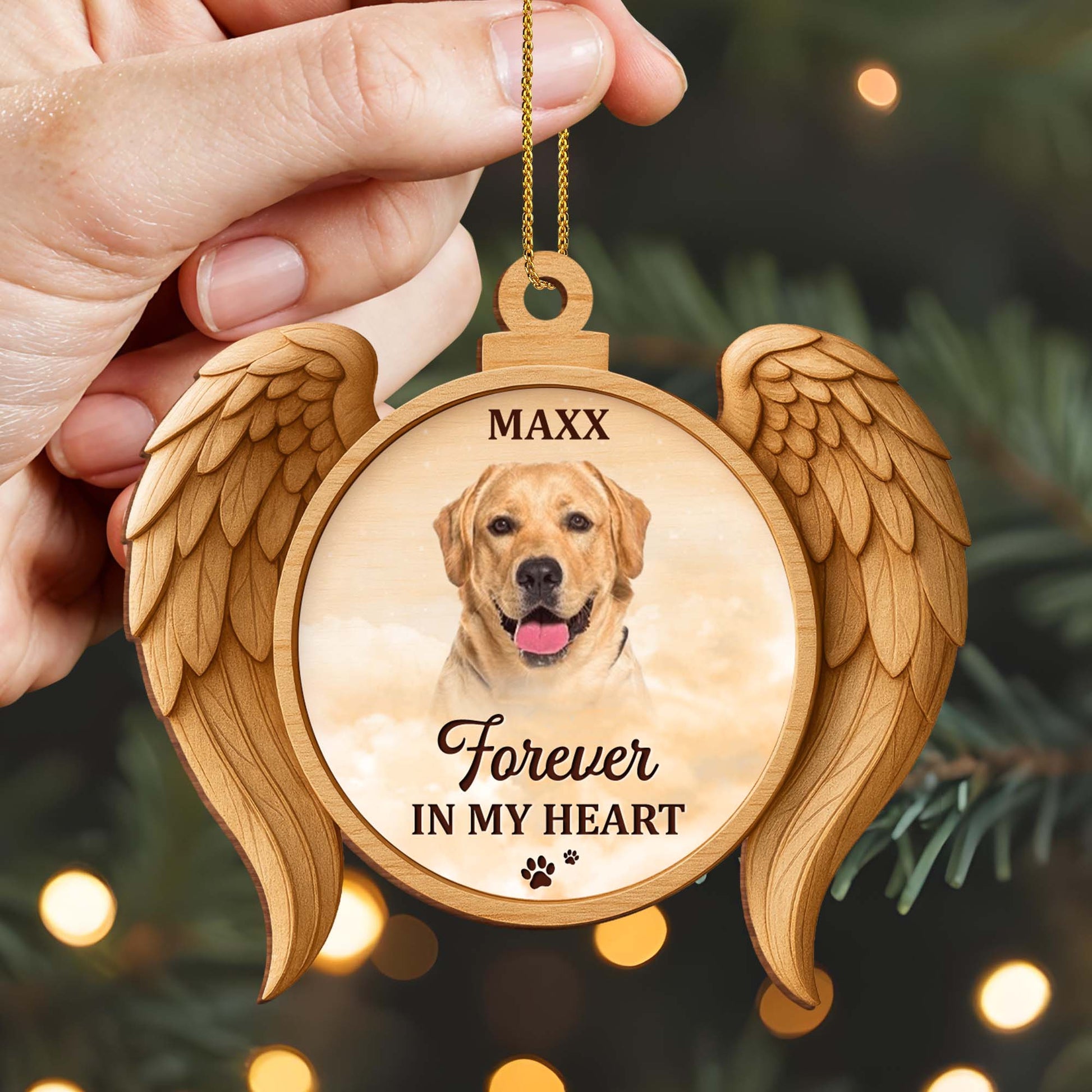 Forever In My Heart, Dog Angel Wings Ornament