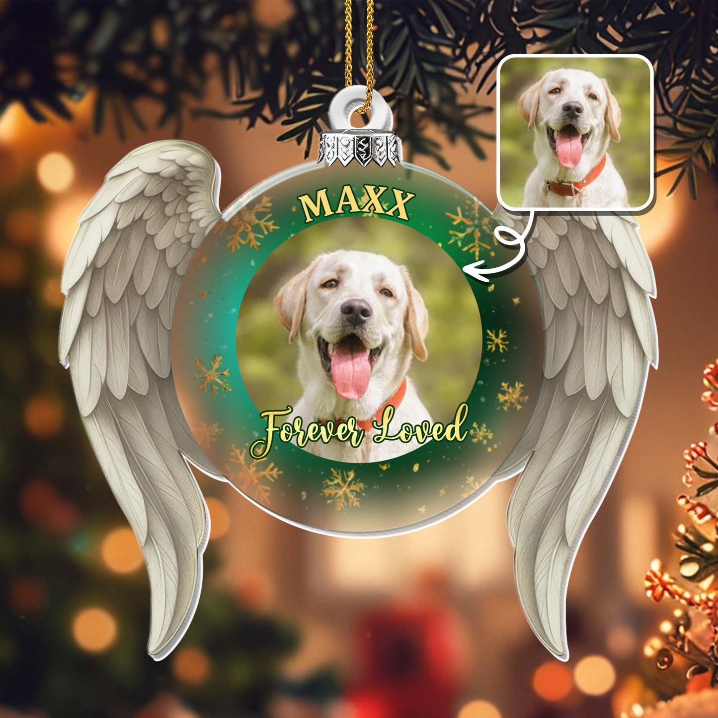 Forever Loved Angel Wings and Dog