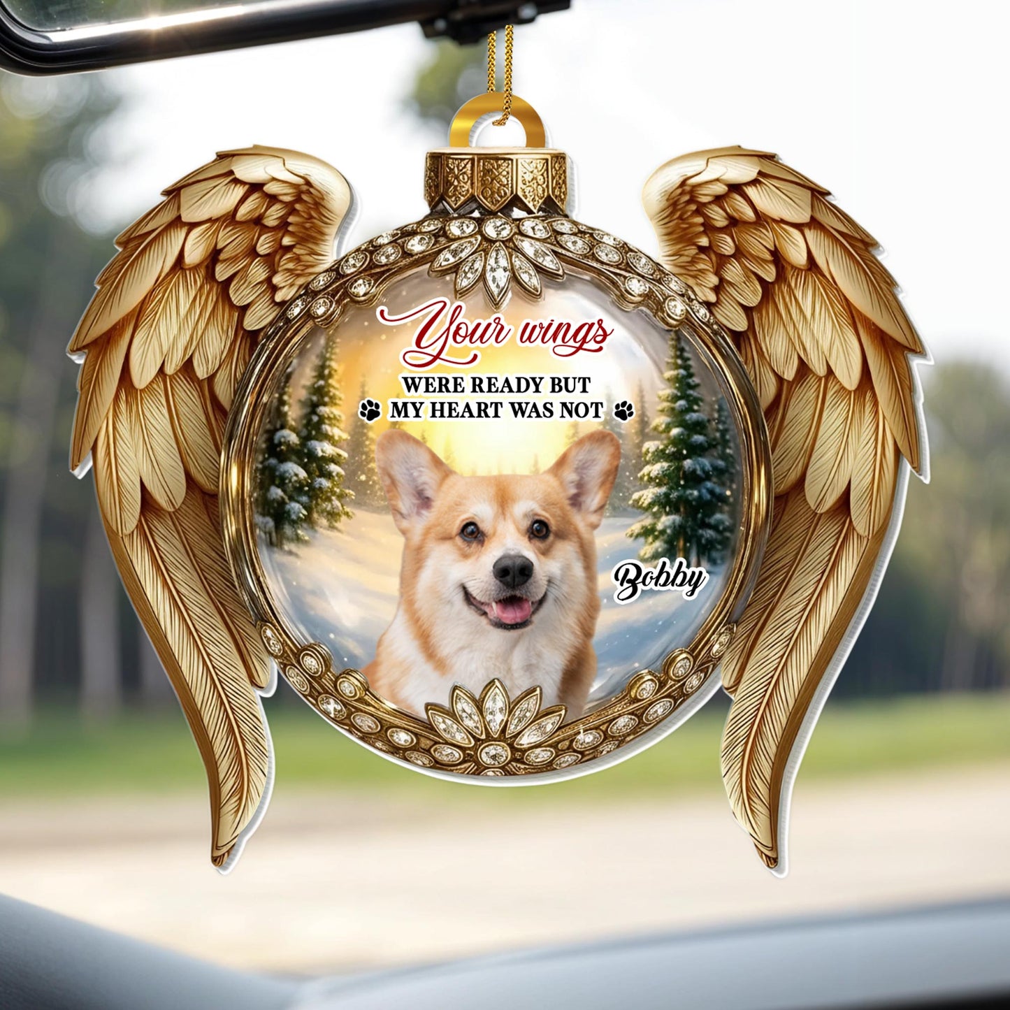 Your Wings Were Ready But My Heart Was Not, Angel Wings - Personalized Custom Acrylic Ornament, Christmas Gift - PME150_ACO