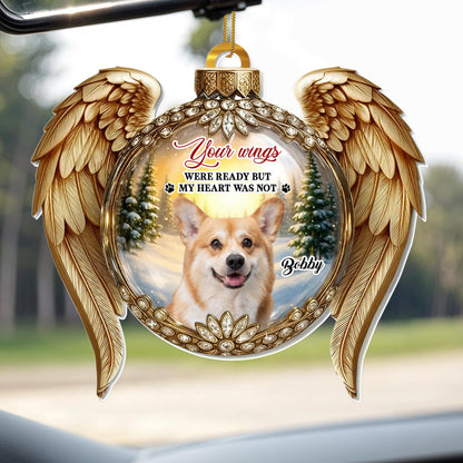 Your Wings Were Ready But My Heart Was Not, Angel Wings - Personalized Custom Acrylic Ornament, Christmas Gift - PME150_ACO