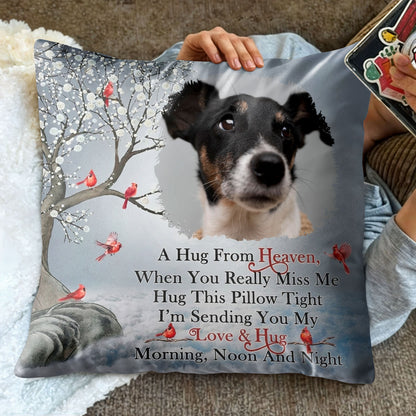 A Hug From Heaven, Pillow With Dog And Birds