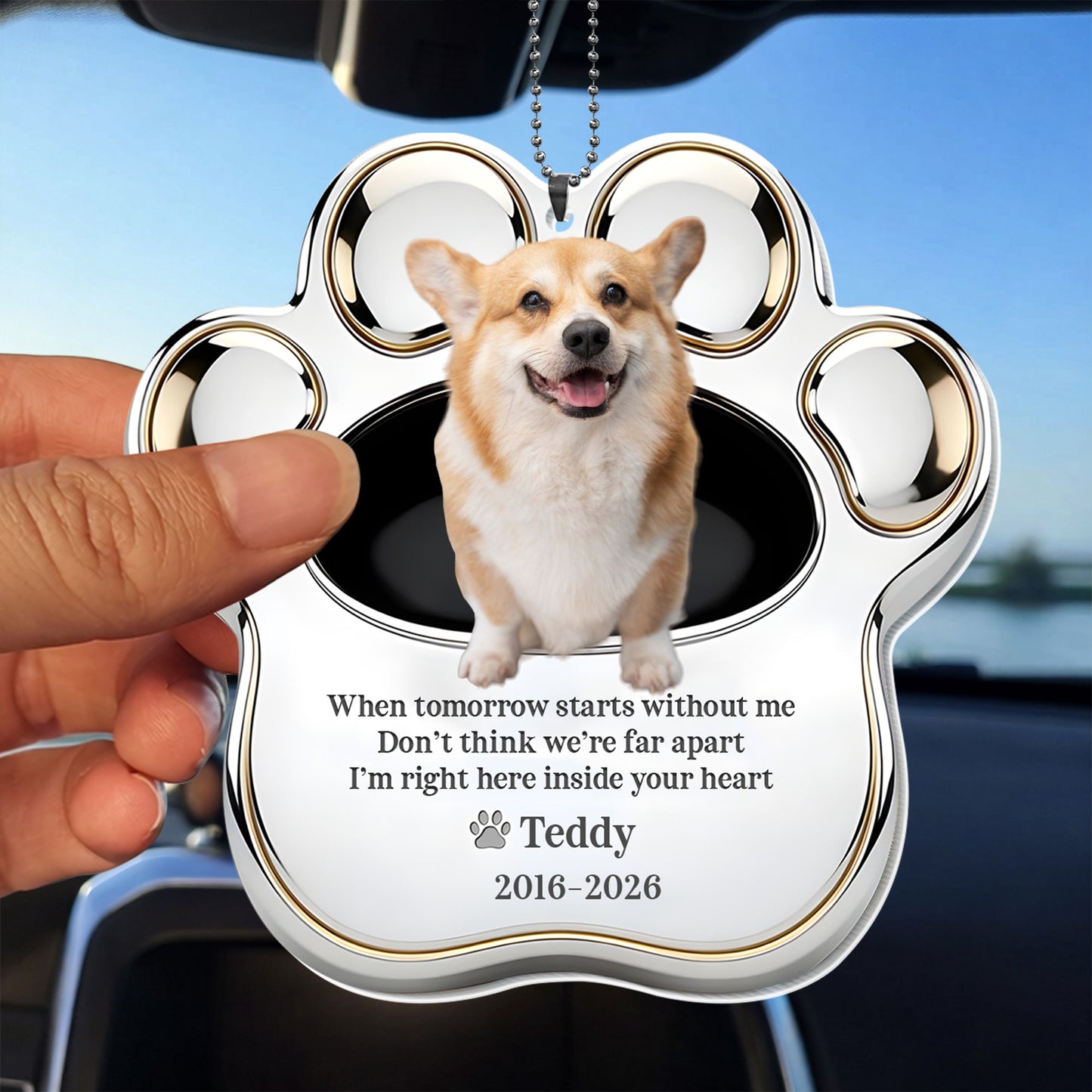 When Tomorrow Starts Without Me, Dog Paw Print Design