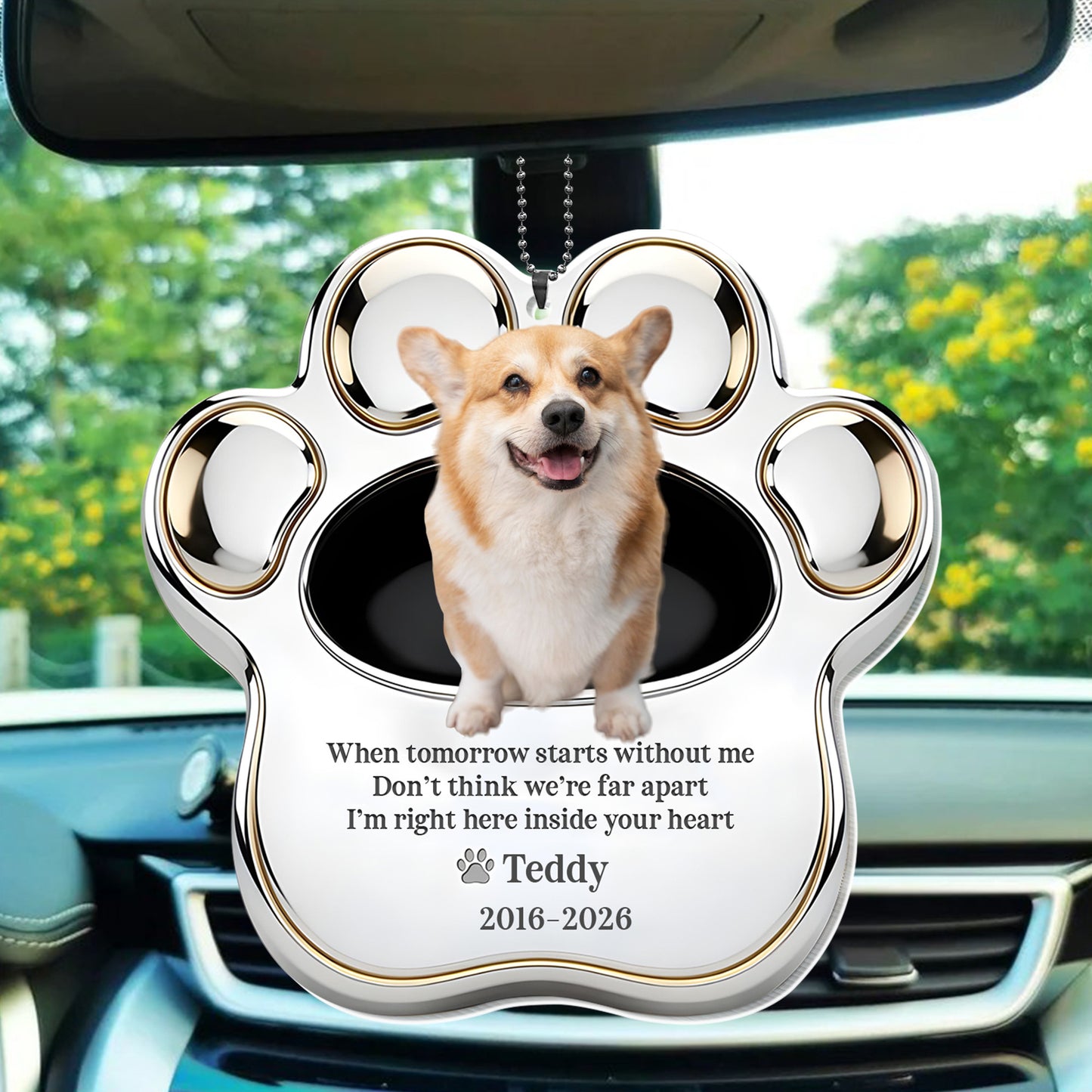 When Tomorrow Starts Without Me, Dog Paw Print Design