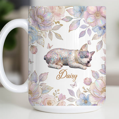 Surround Yourself With Love And Joy Featuring Dog And Flowers