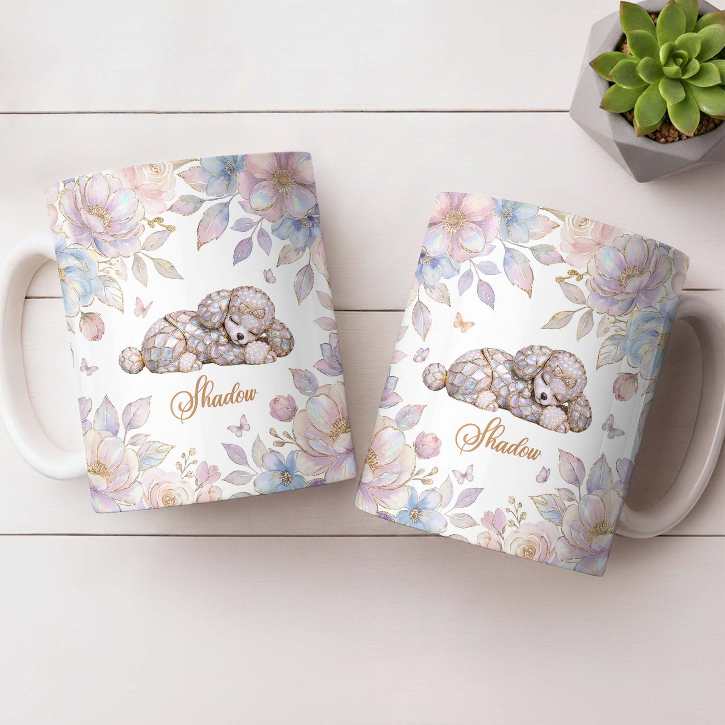 Surround Yourself With Love And Joy Featuring Dog And Flowers