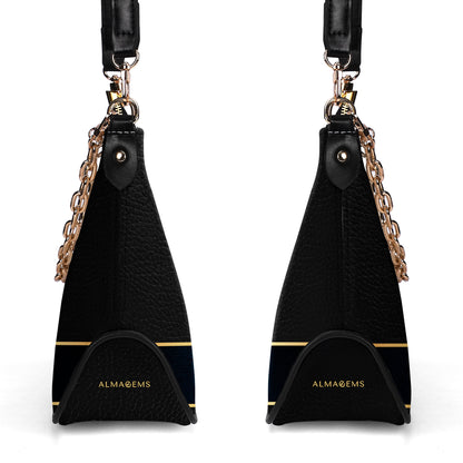 Queen Black - Bespoke Chain Crossbody Handbag - Q02BCH