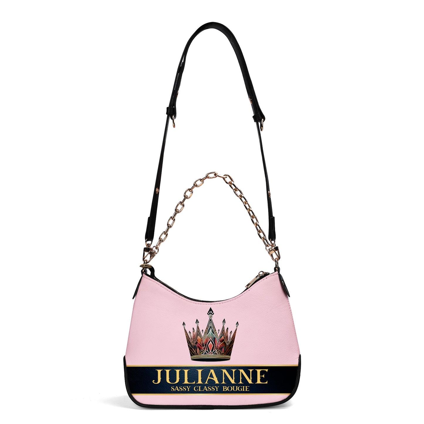 Queen Pink - Bespoke Chain Crossbody Handbag - Q02PCH