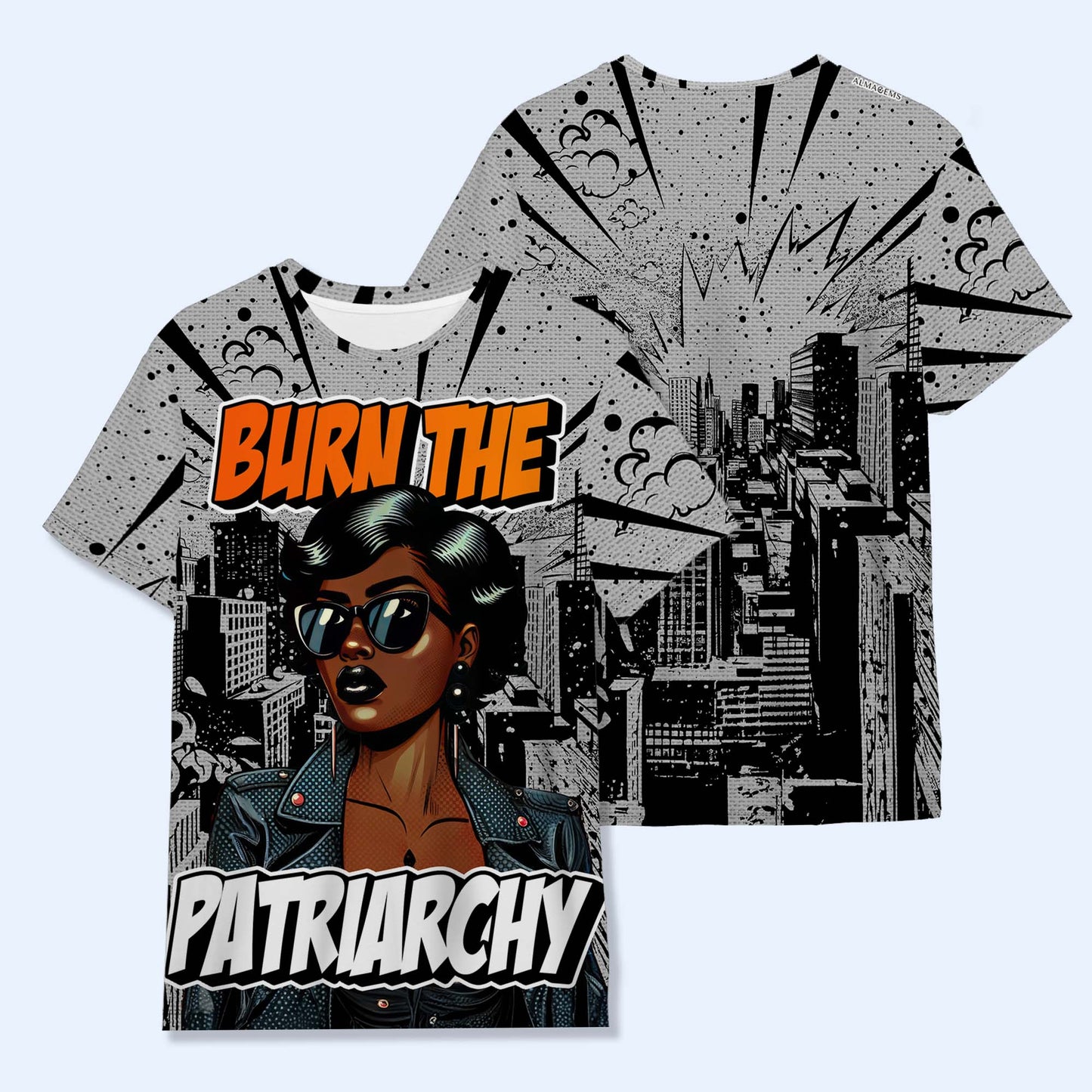 Burn The Patriarchy - Camiseta unisex personalizada con estampado integral - DG019_3T