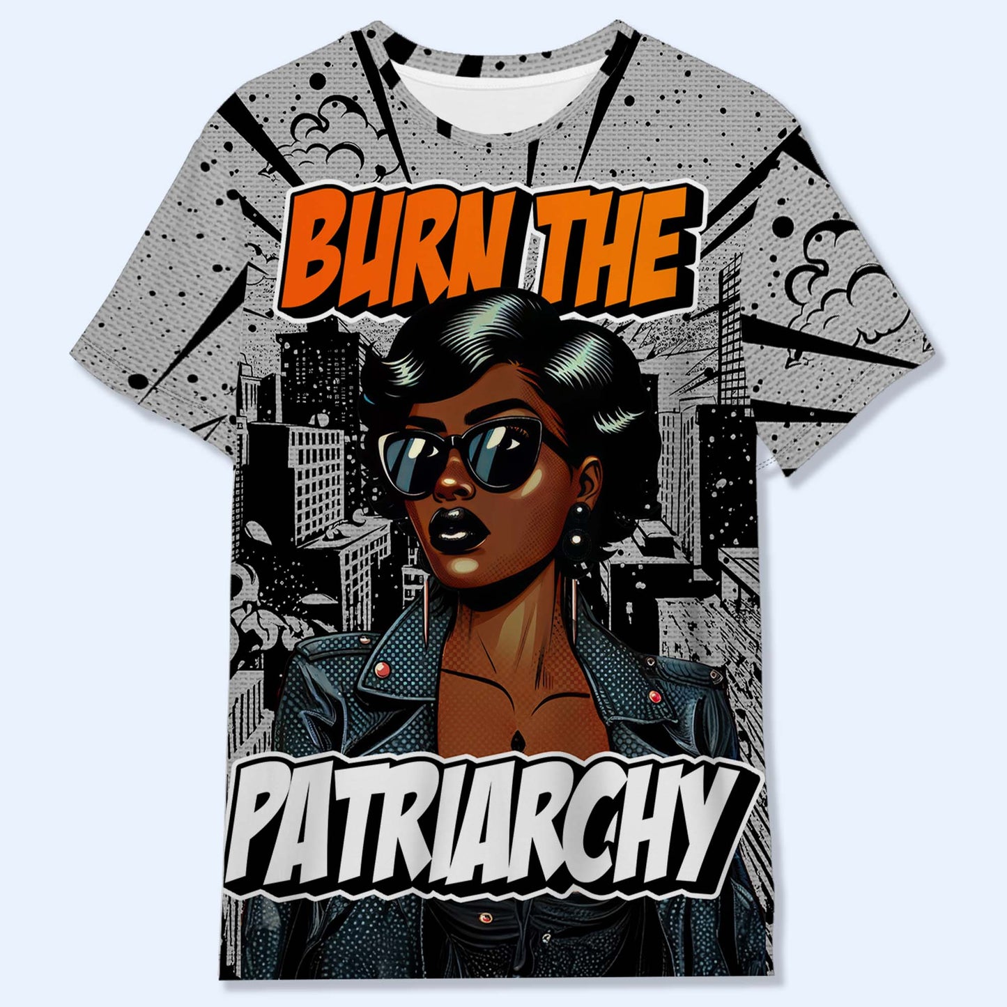 Burn The Patriarchy - Camiseta unisex personalizada con estampado integral - DG019_3T