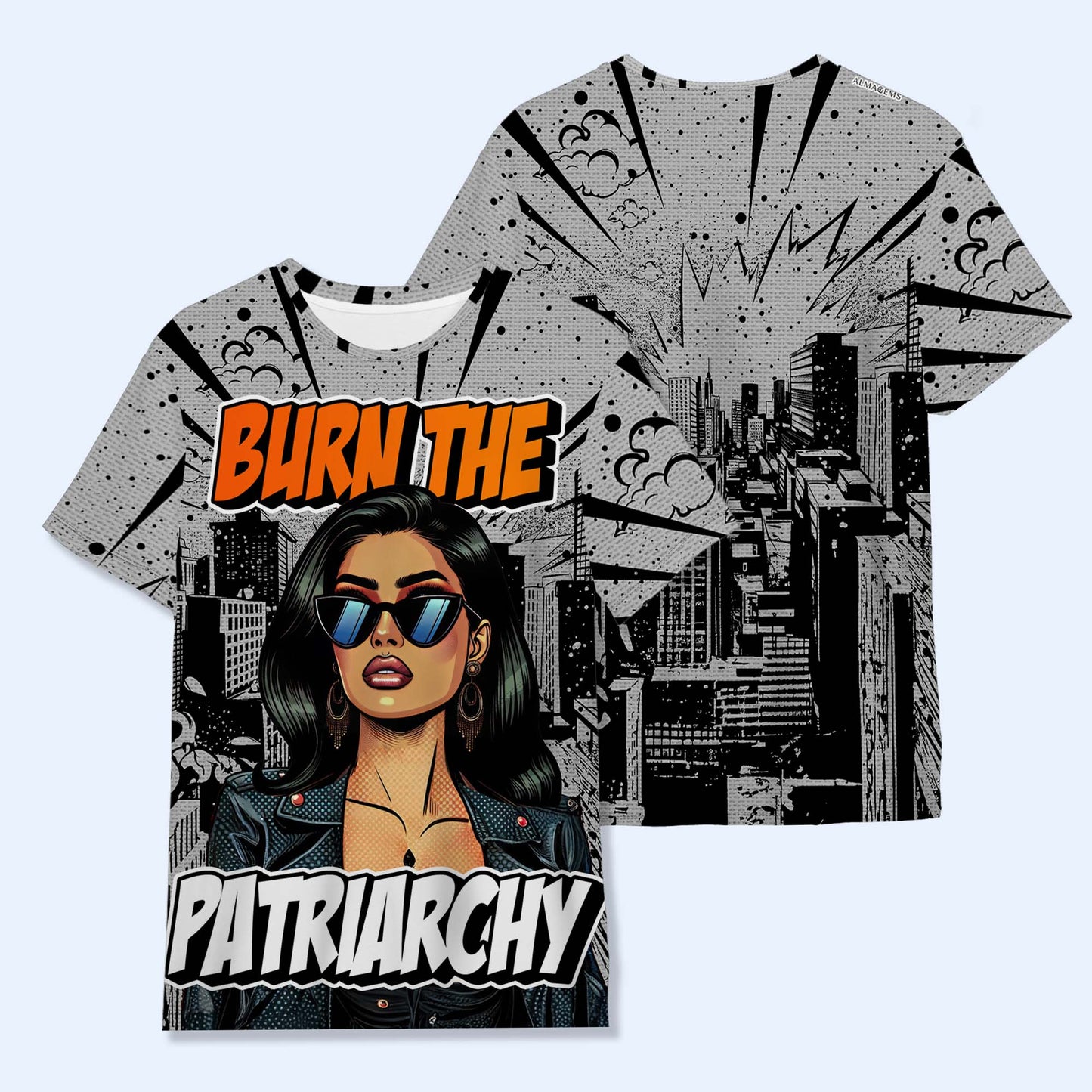 Burn The Patriarchy - Camiseta unisex personalizada con estampado integral - DG019_3T