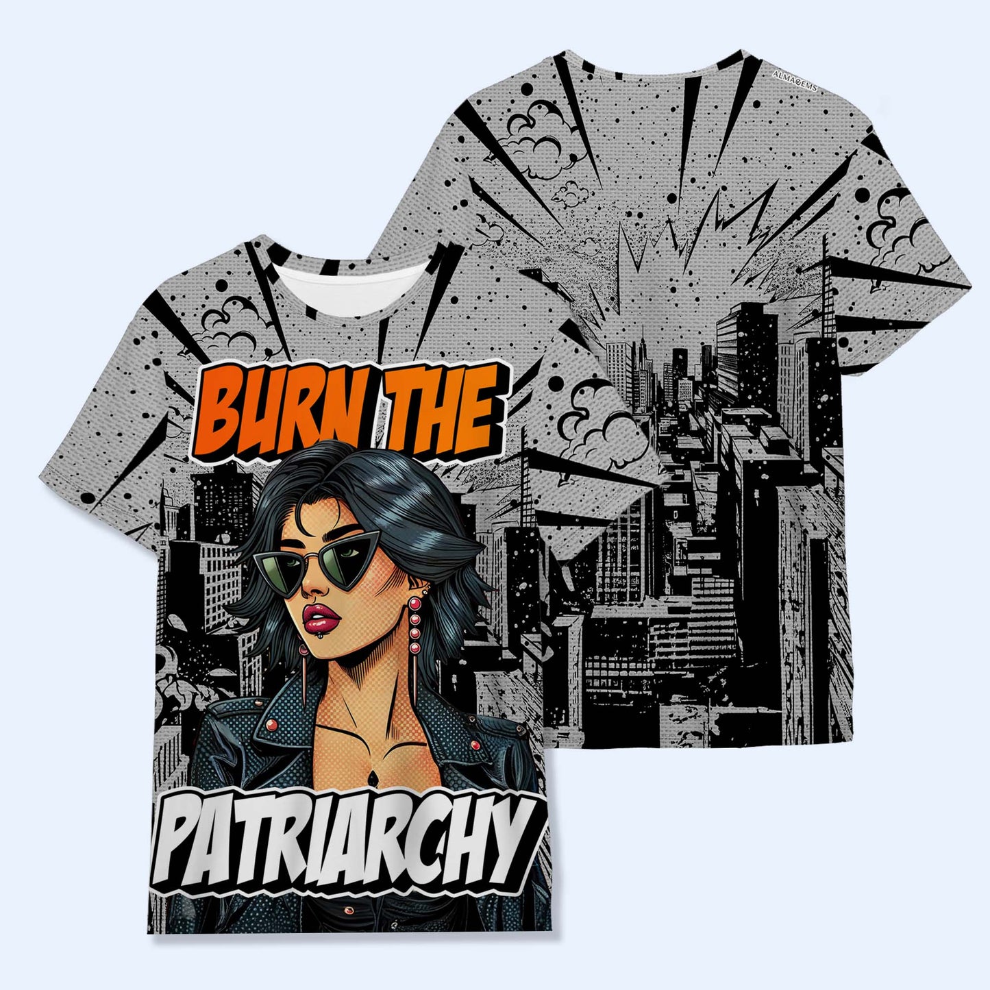 Burn The Patriarchy - Camiseta unisex personalizada con estampado integral - DG019_3T