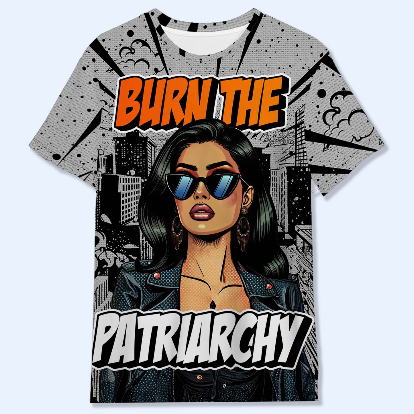 Burn The Patriarchy - Camiseta unisex personalizada con estampado integral - DG019_3T