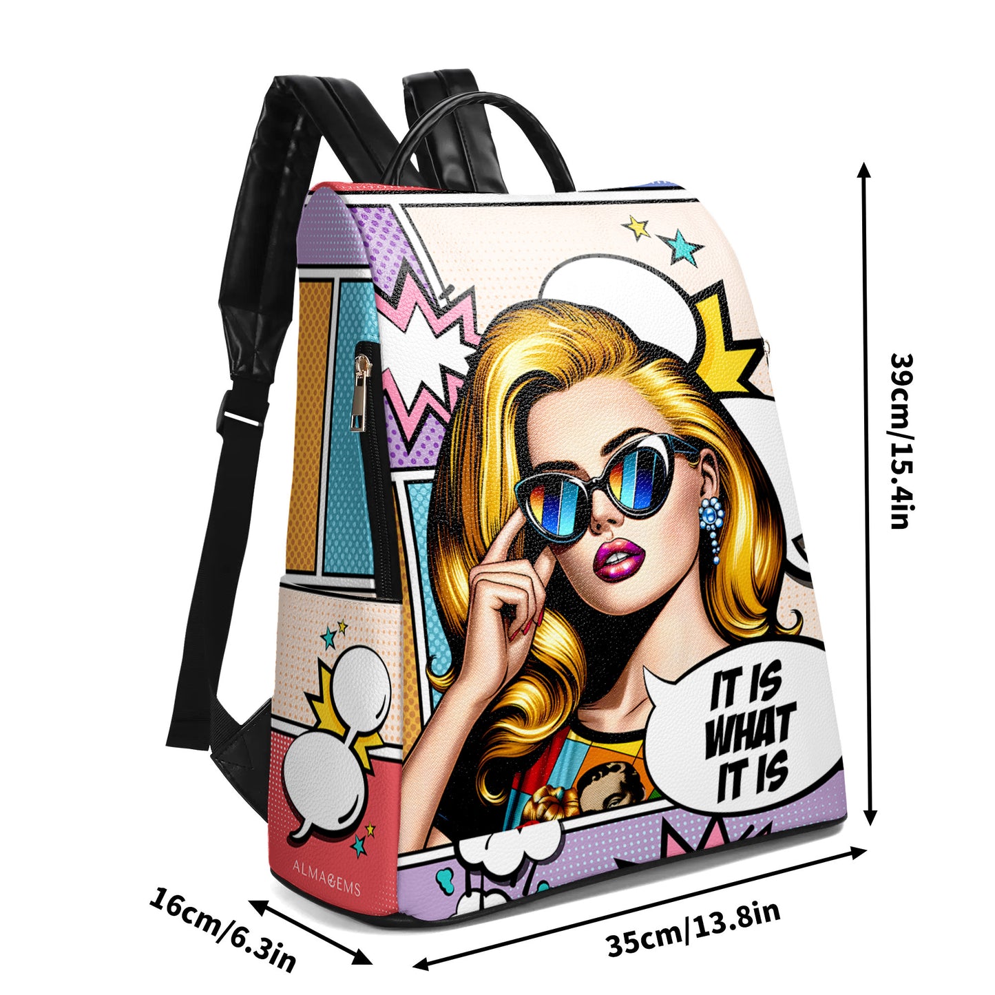 It Is What It Is - Special Personalized Custom Leather BackPack - QCUS040_BP