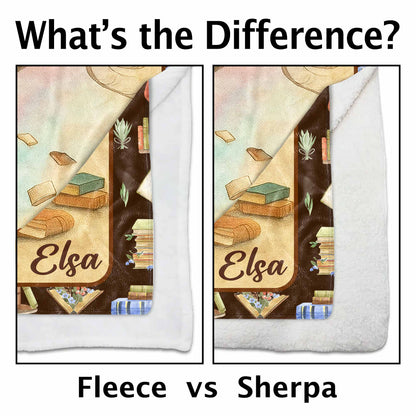 This Is My Reading Blanket With Books and Young Girl