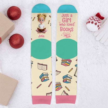 Just A Girl Who Loves Books, Fun Reading Socks