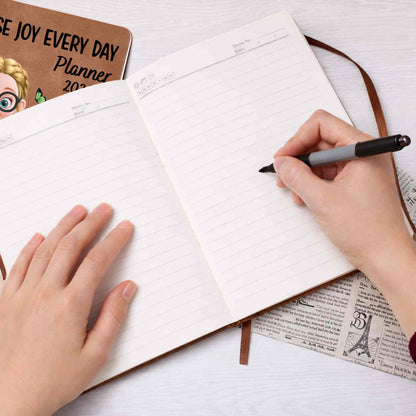 Choose Joy Every Day Planner with Books and Girl