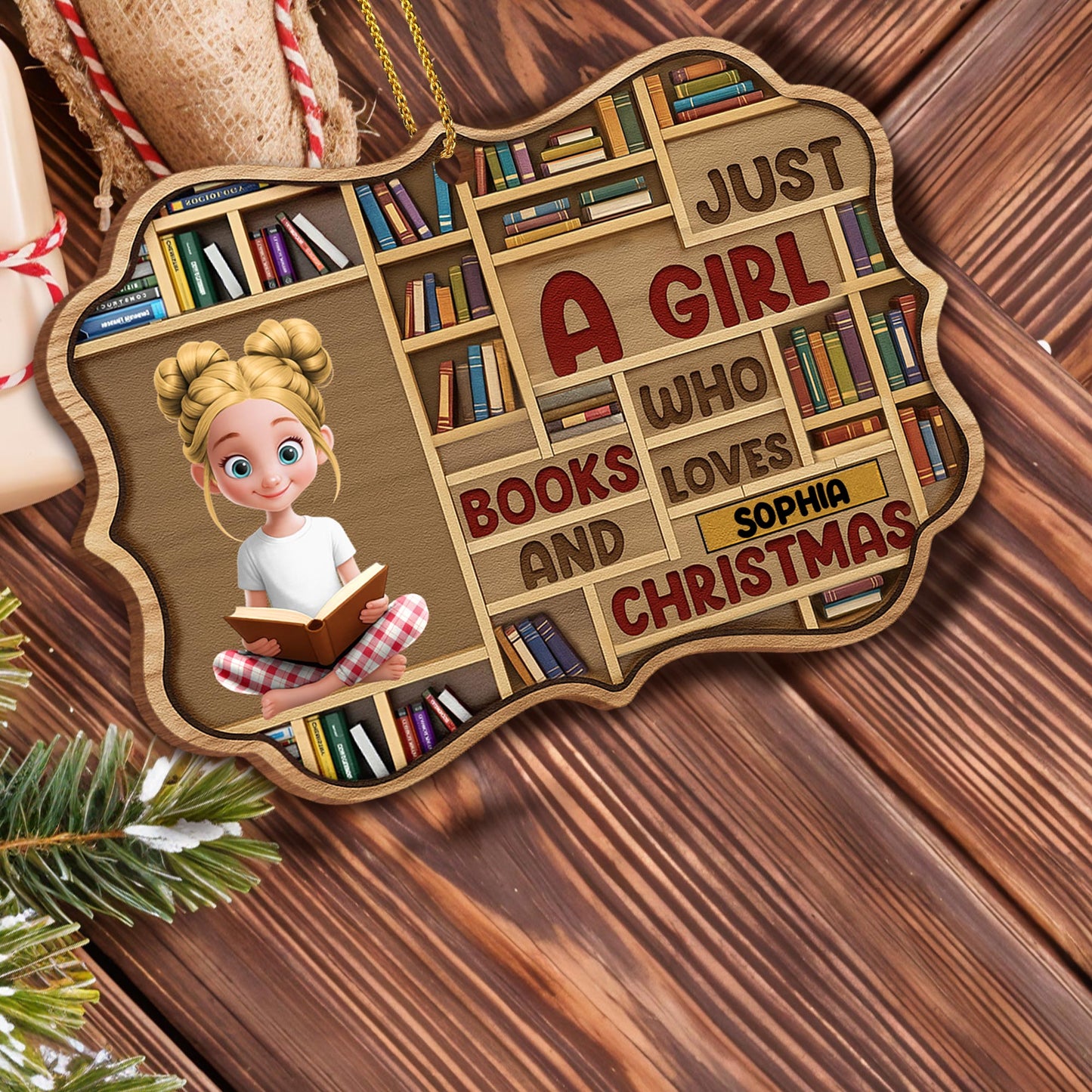 Just A Girl Who Loves Books And Christmas