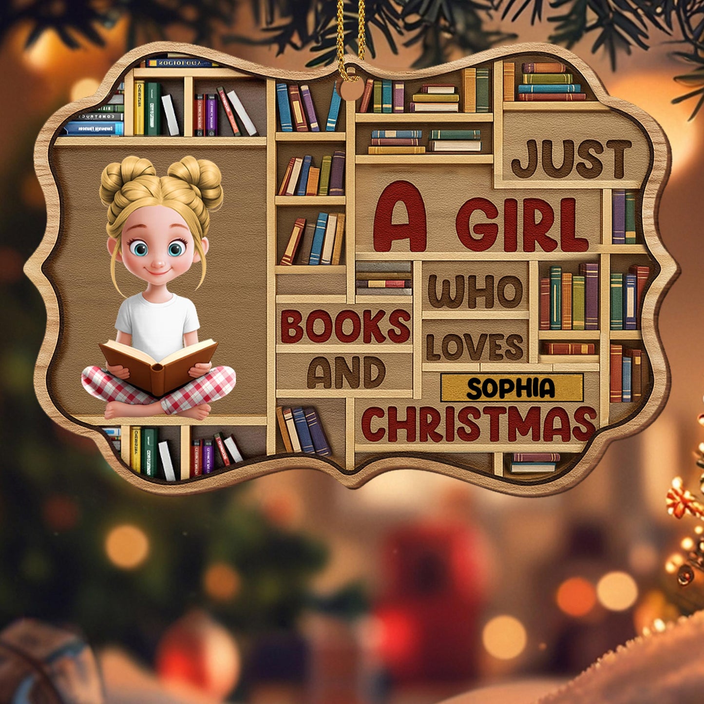 Just A Girl Who Loves Books And Christmas