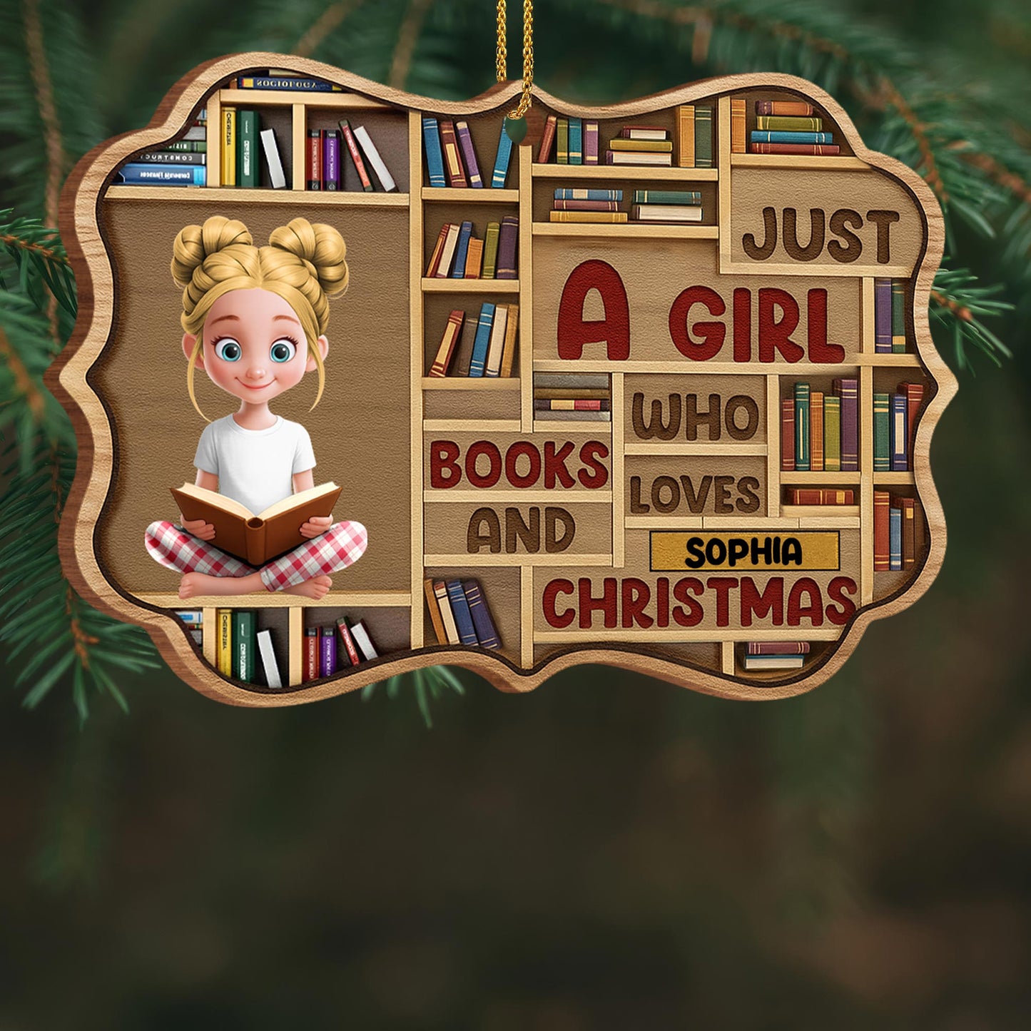 Just A Girl Who Loves Books And Christmas