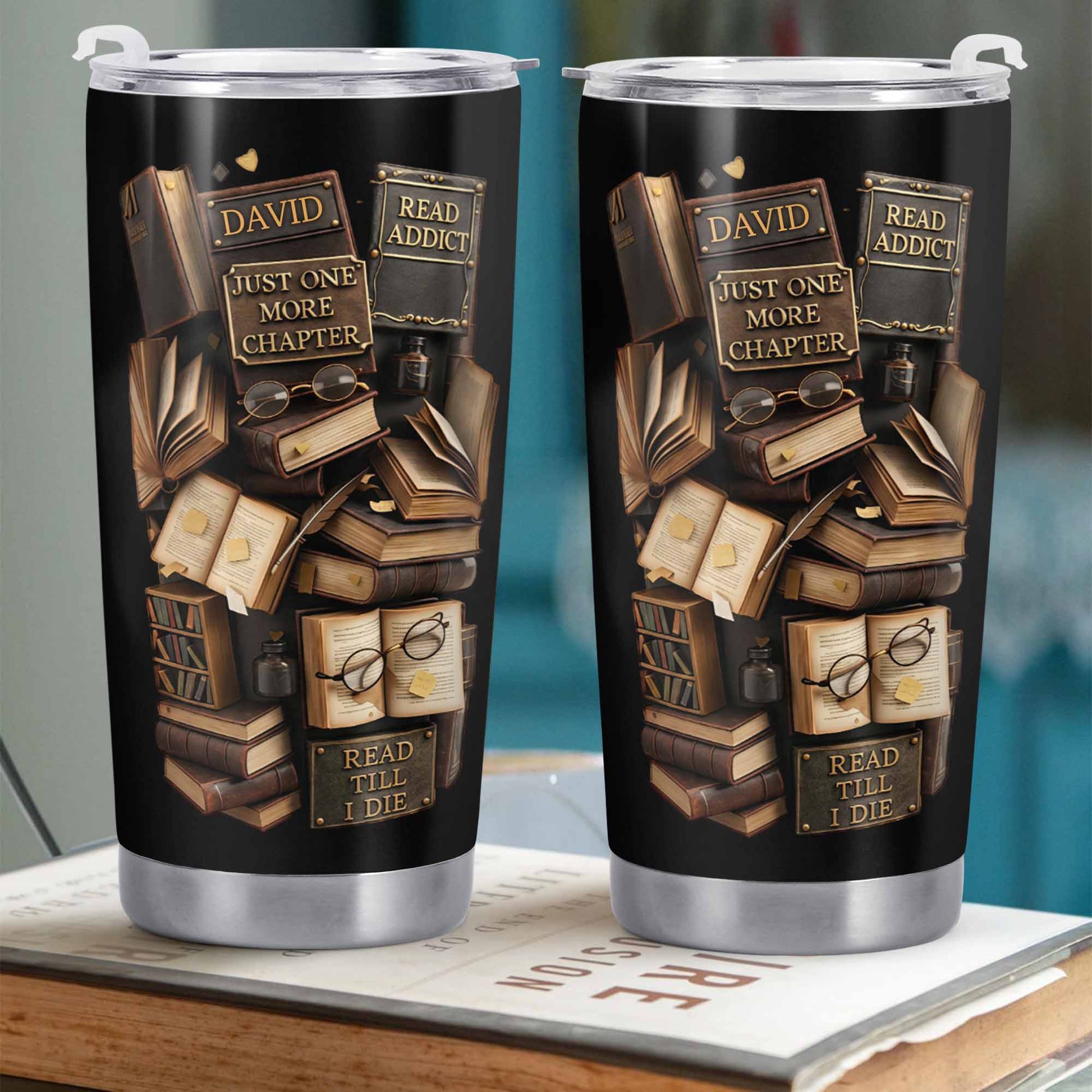 Just One More Chapter Read Addict Vintage Books And Glasses