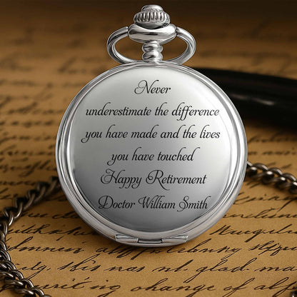 Never Underestimate The Difference, Engraved Text